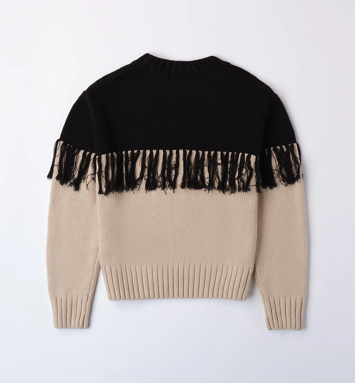 Fringed sweater girl