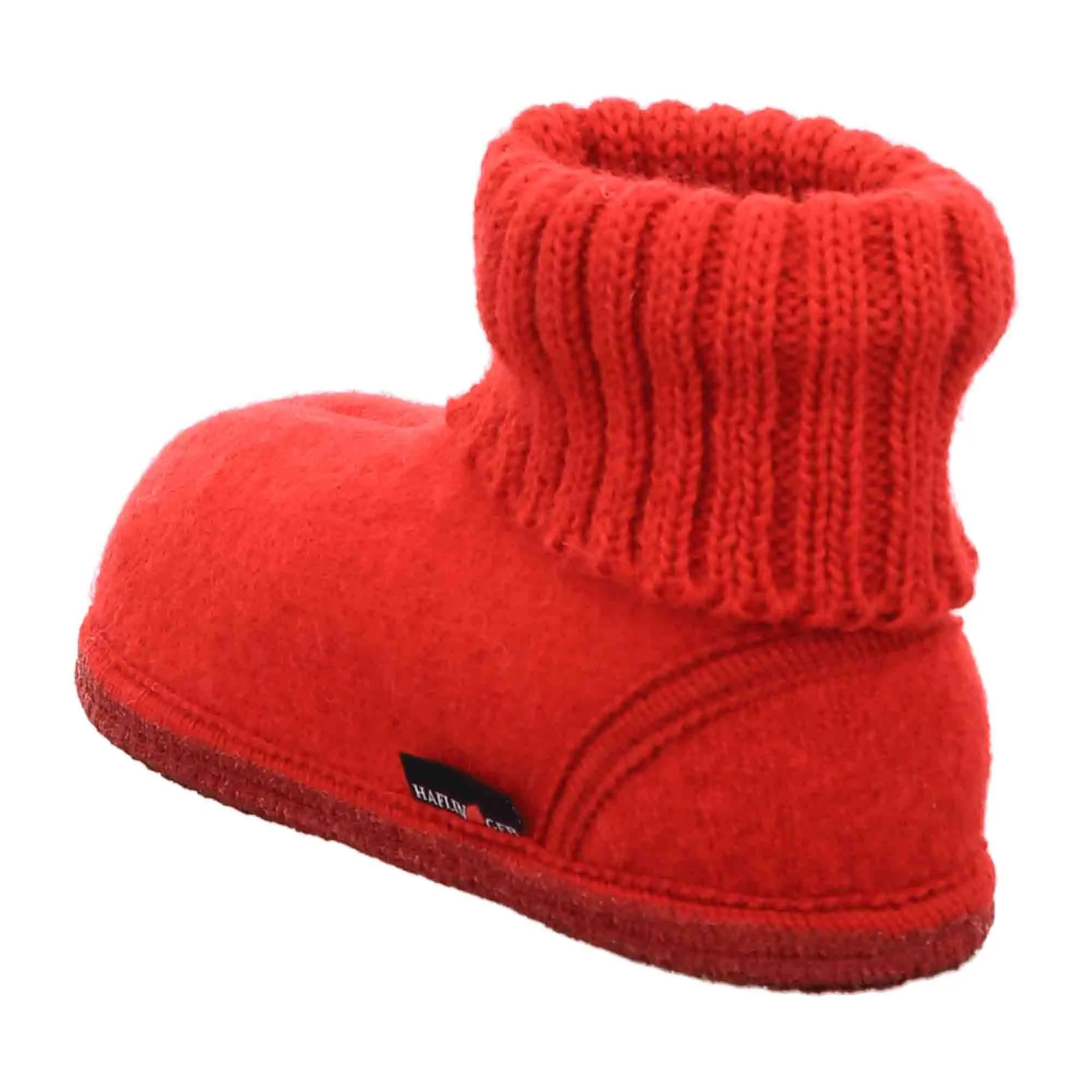 Haflinger Karl Women's Slippers - Cozy & Stylish Red Wool House Shoes