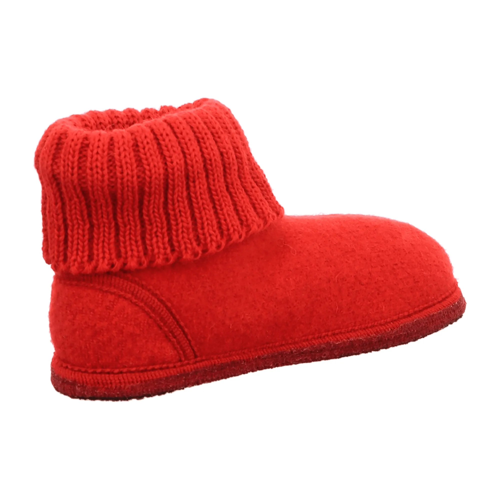 Haflinger Karl Women's Slippers - Cozy & Stylish Red Wool House Shoes