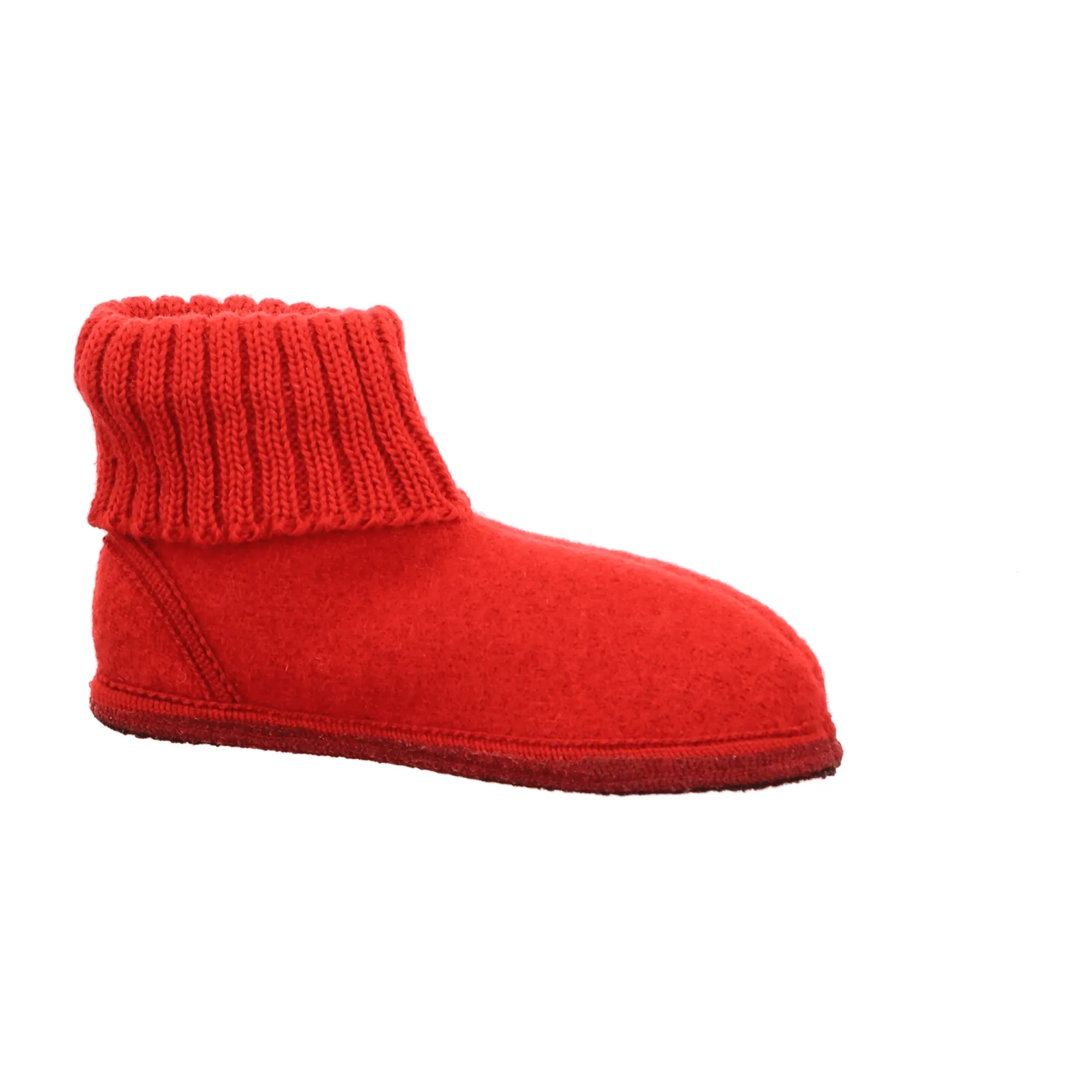 Haflinger Karl Women's Slippers - Cozy & Stylish Red Wool House Shoes