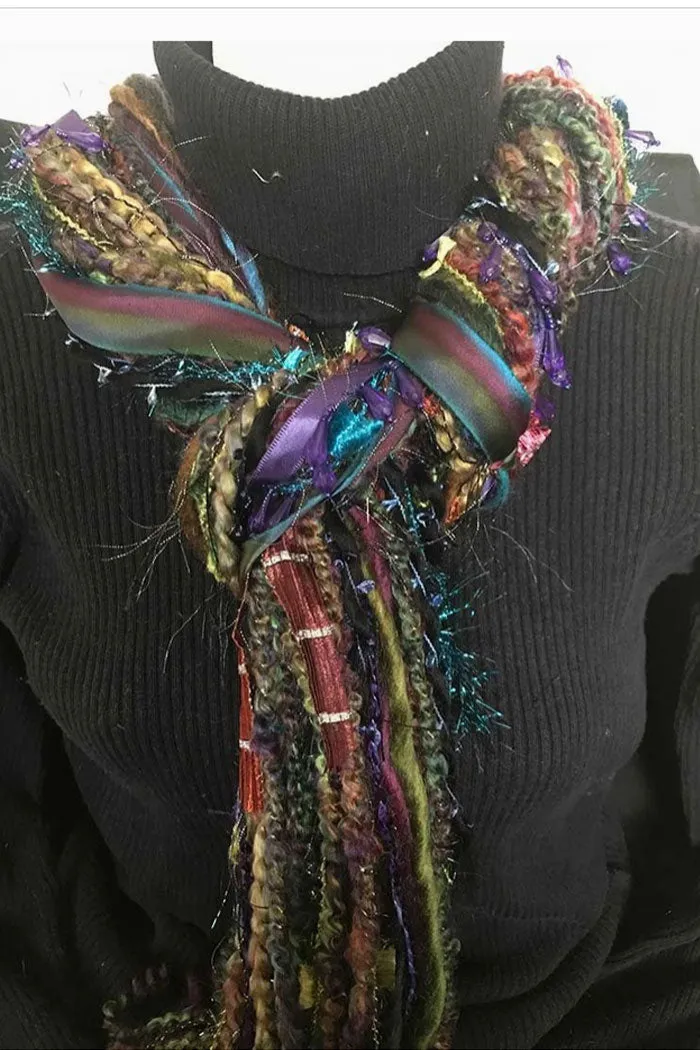 Hand Dyed Ribbon Scarf