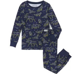 Hatley Boy's Little Blue House Animal Constellations Long-Sleeve Pajama Set, 2-Piece