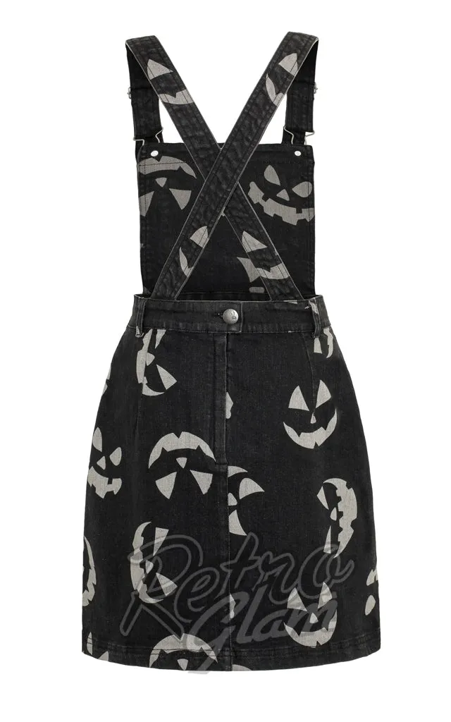 Hell Bunny Jack O Lantern Pinafore Dress - L & XL