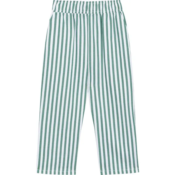 Hill House Home The Baby Cypress Pajama Set, Green Stripe