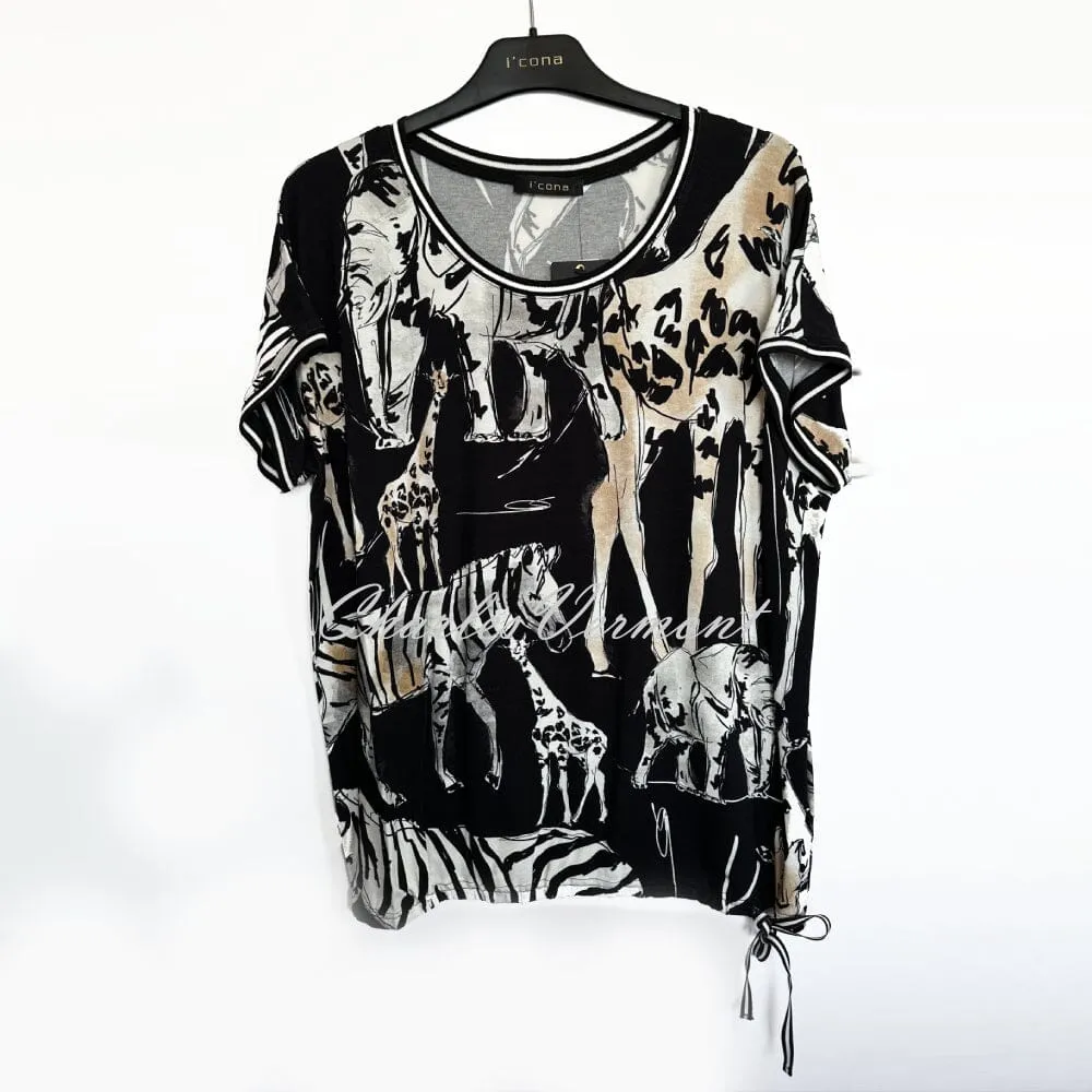 I'cona Animal Safari Print Top - Style 64174-60182-90