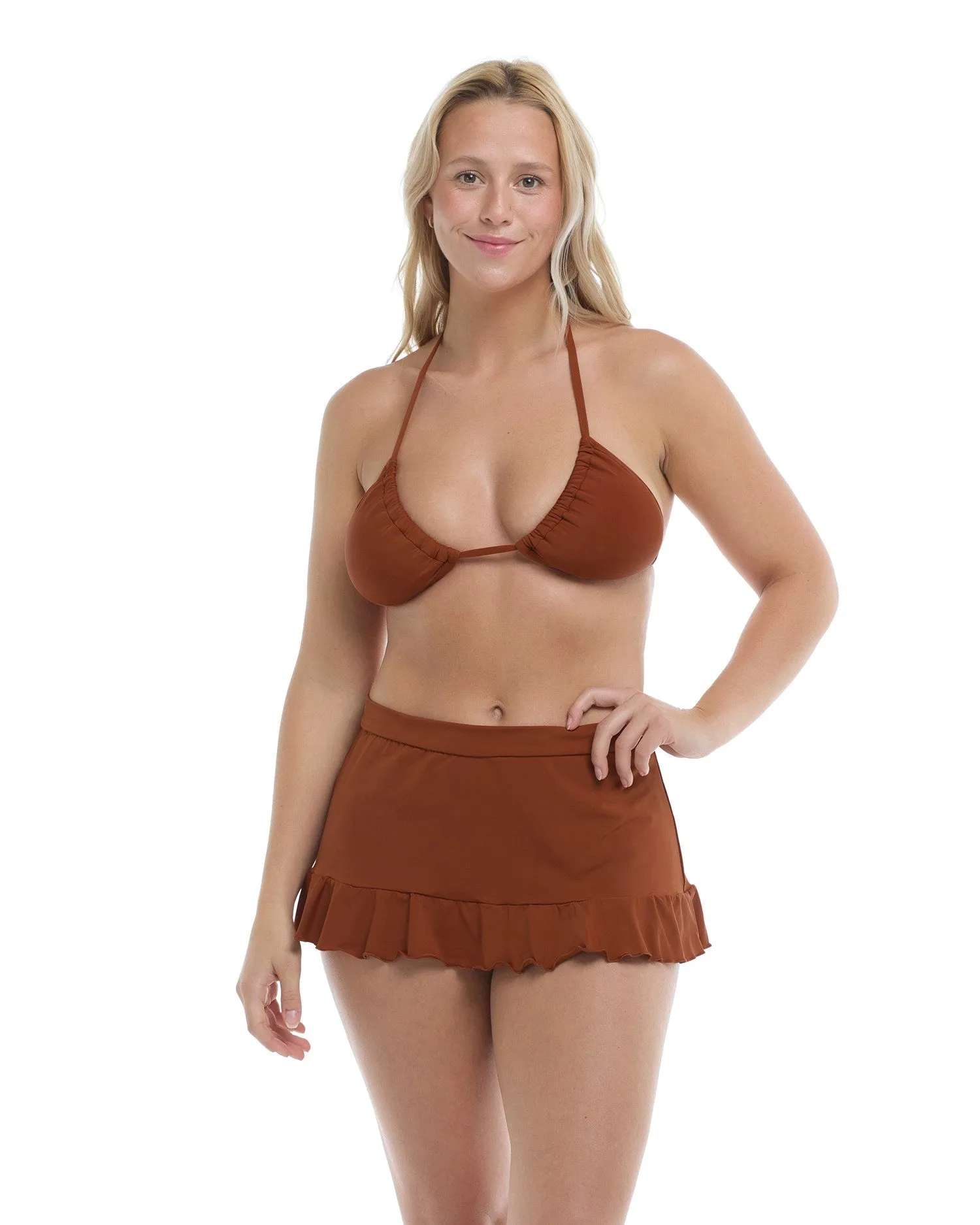 Jade Swim Skirt - MOCHA