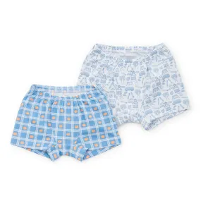 James Boys' Underwear Set - Pumpkin Plaid/School Days