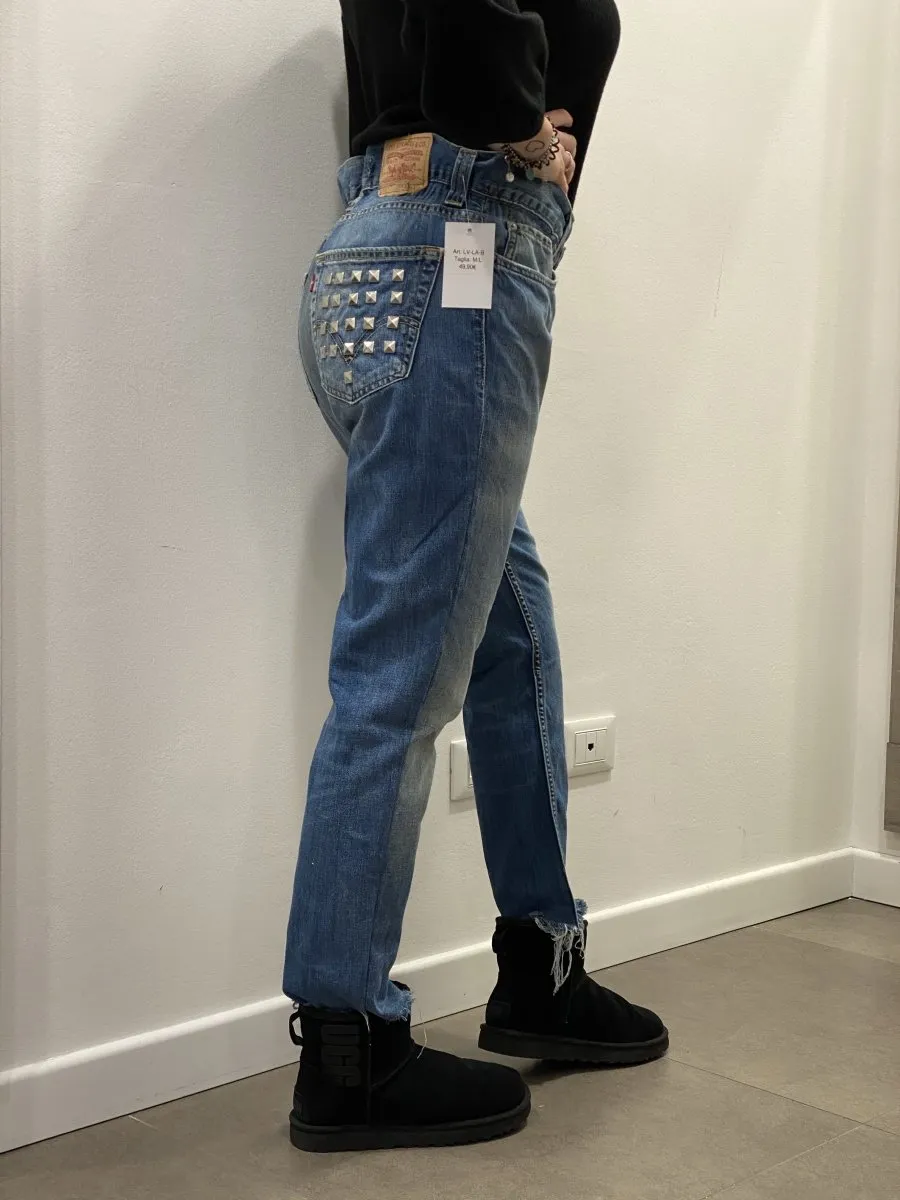 Jeans lunghi Levi's Vintage a caramella con borchie a piramide sulla tasca