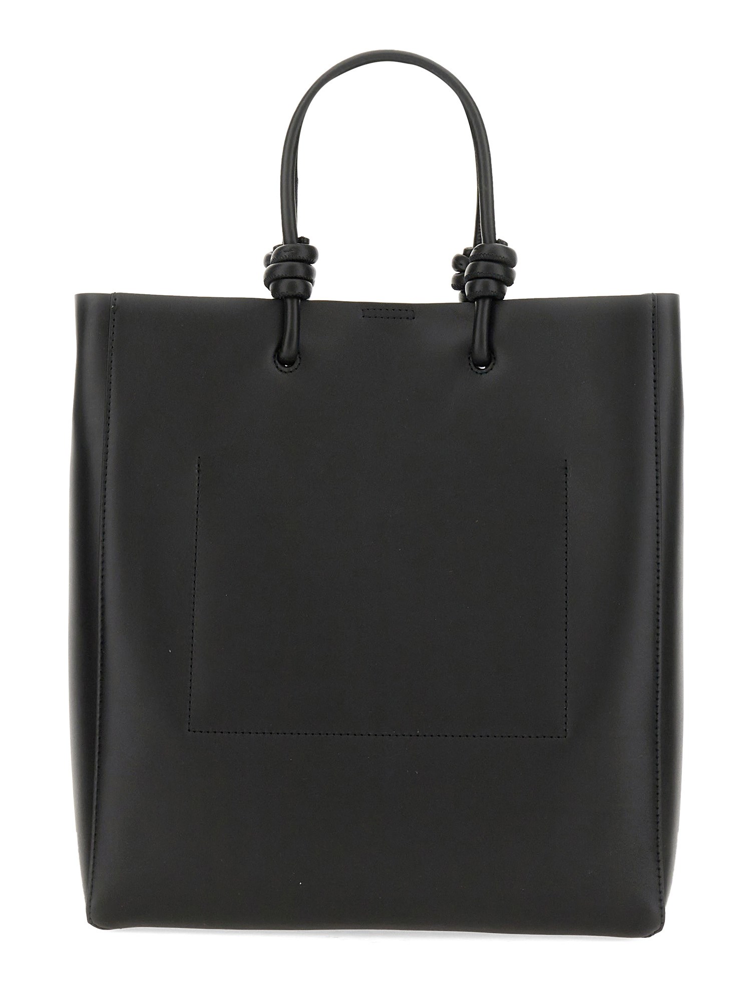 JIL SANDER    MEDIUM LEATHER LAP TOTE BAG