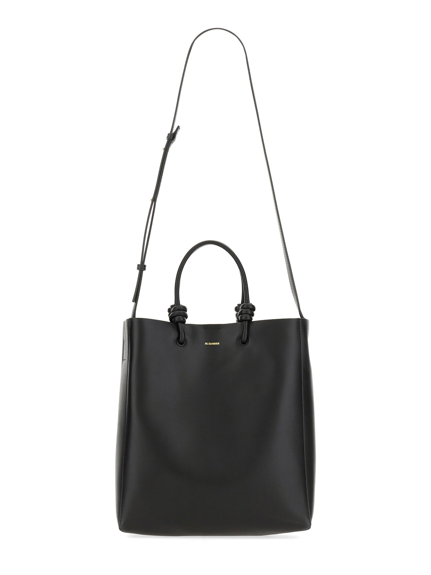 JIL SANDER    MEDIUM LEATHER LAP TOTE BAG