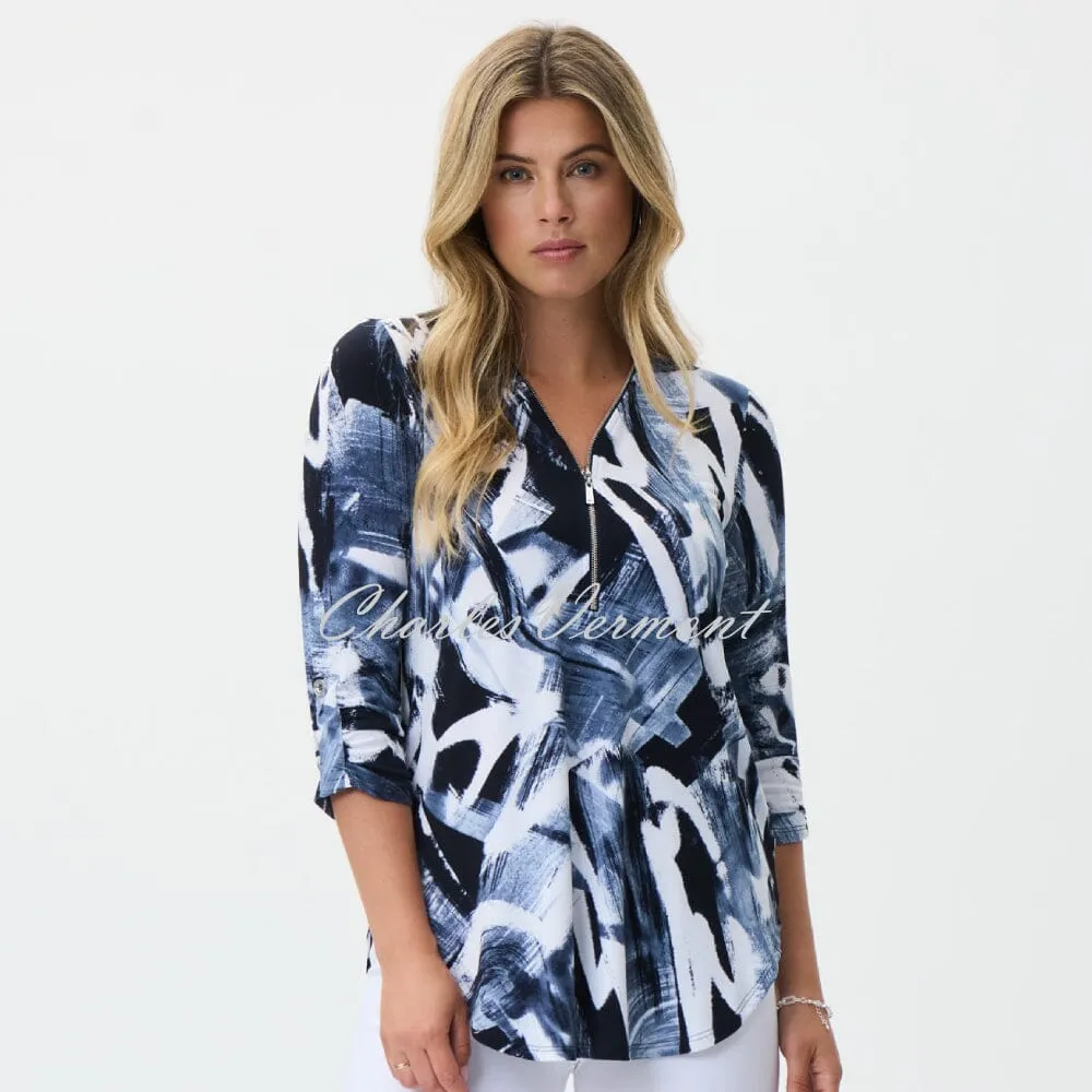 Joseph Ribkoff Abstract Print Tunic Top - Style 231299