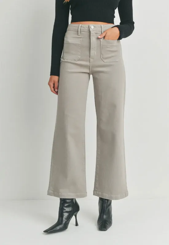 Just Black - Patch Pocket Jean Wide Leg Moonstone