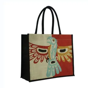 Jute Tote Bag | Eagle by Bill Helin