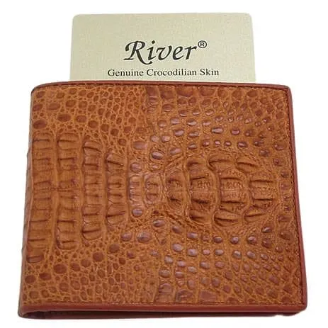 Light Brown Crocodile Mens Wallet