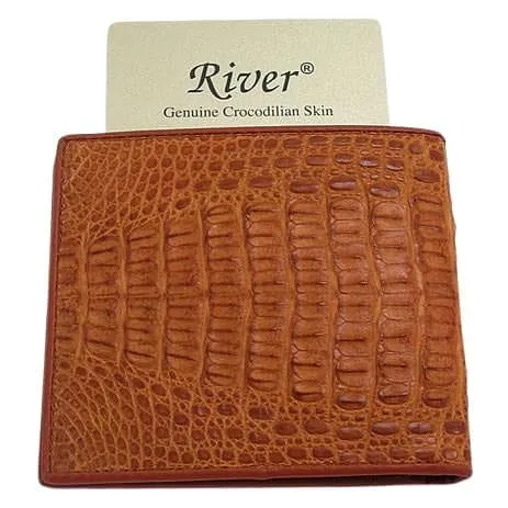 Light Brown Crocodile Mens Wallet