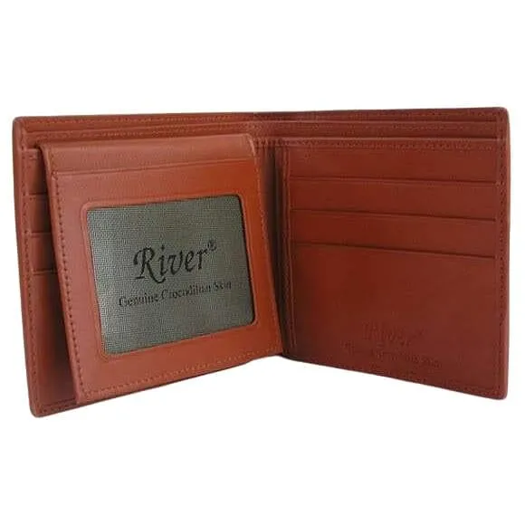 Light Brown Crocodile Mens Wallet