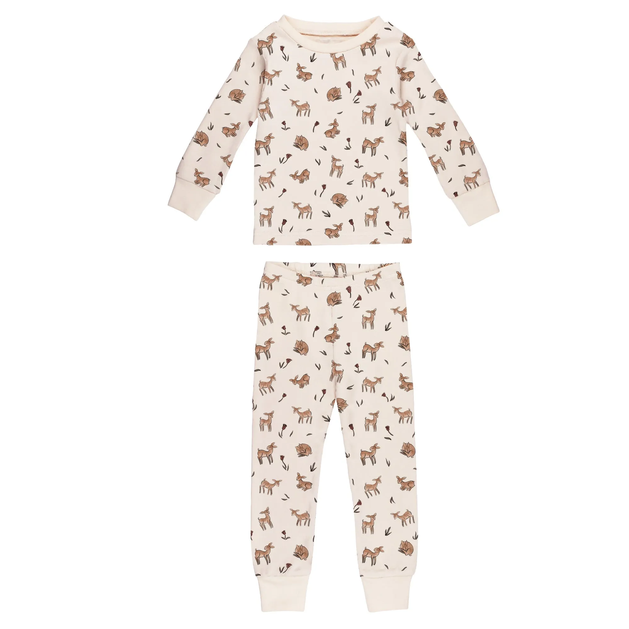 Lovedbaby - Organic Long Sleeve Pajama Set - Doe-a-Deer