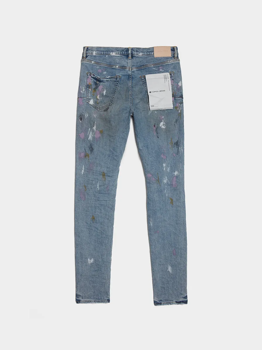 Low Rise Slim Leg Jean, Aged Vintage Indigo Destroy