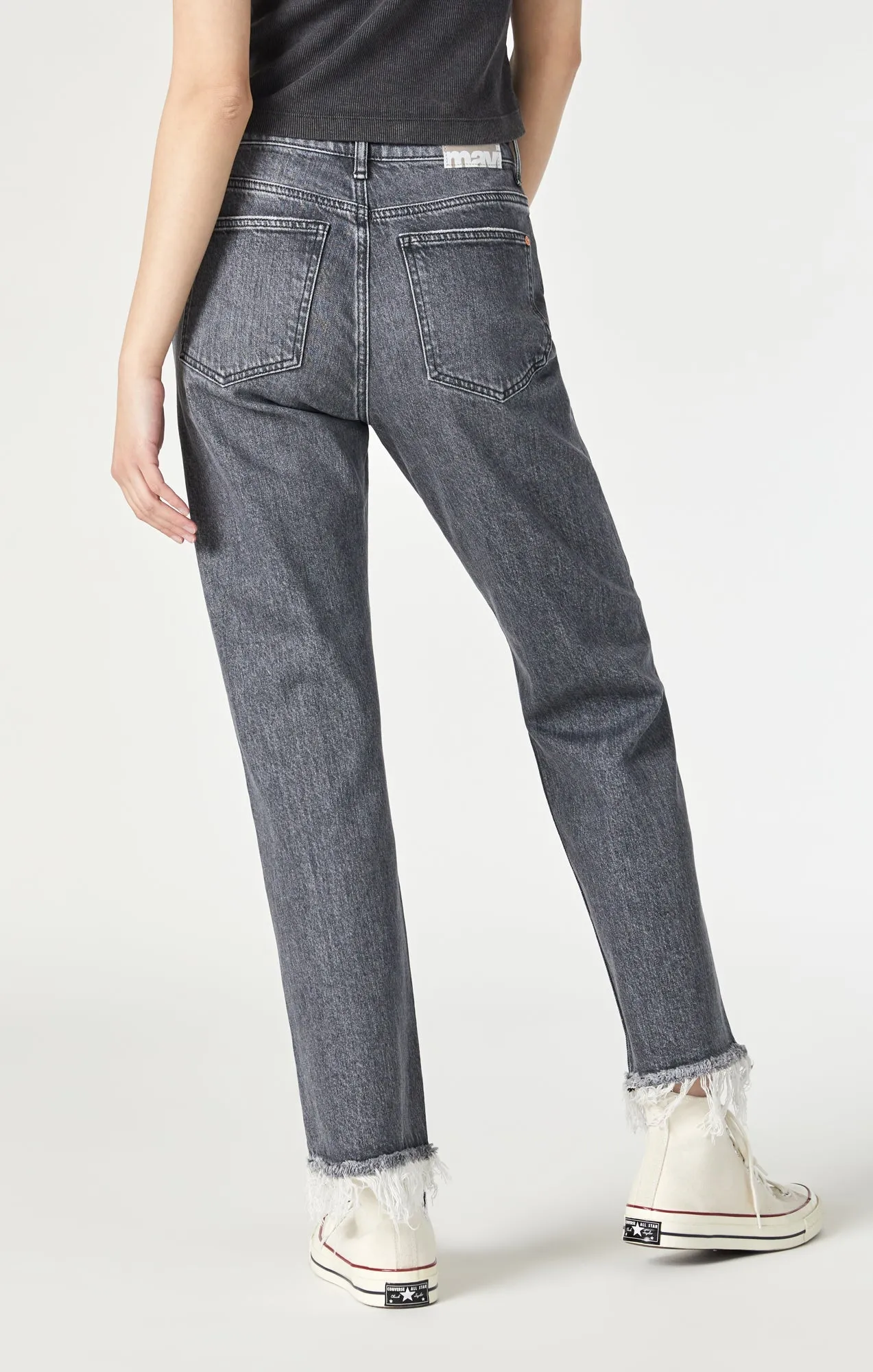 Mavi Barcelona Wide Leg Jeans In Smoke Recycled Blue