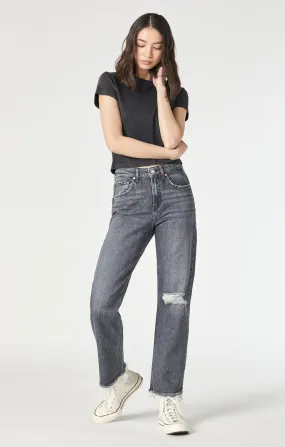 Mavi Barcelona Wide Leg Jeans In Smoke Recycled Blue