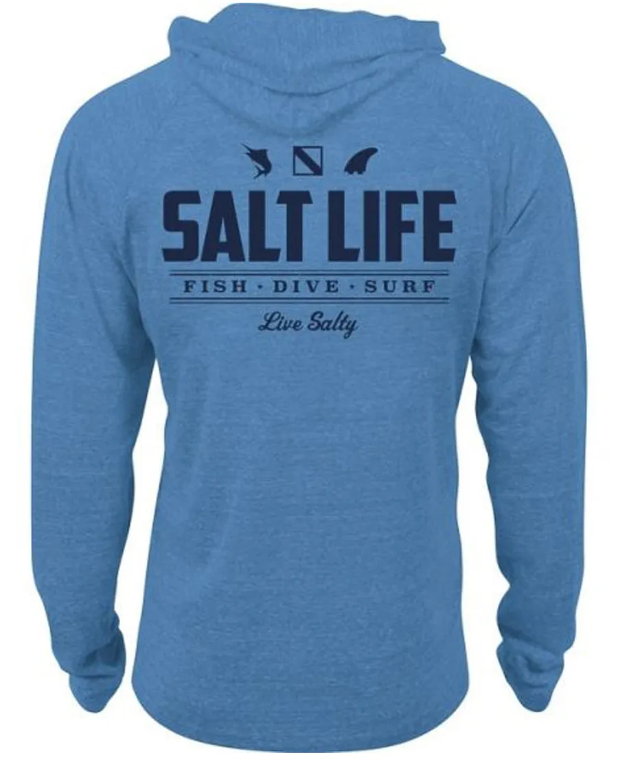 Men's Fish Dive Surf Icon Hoodie - Blue