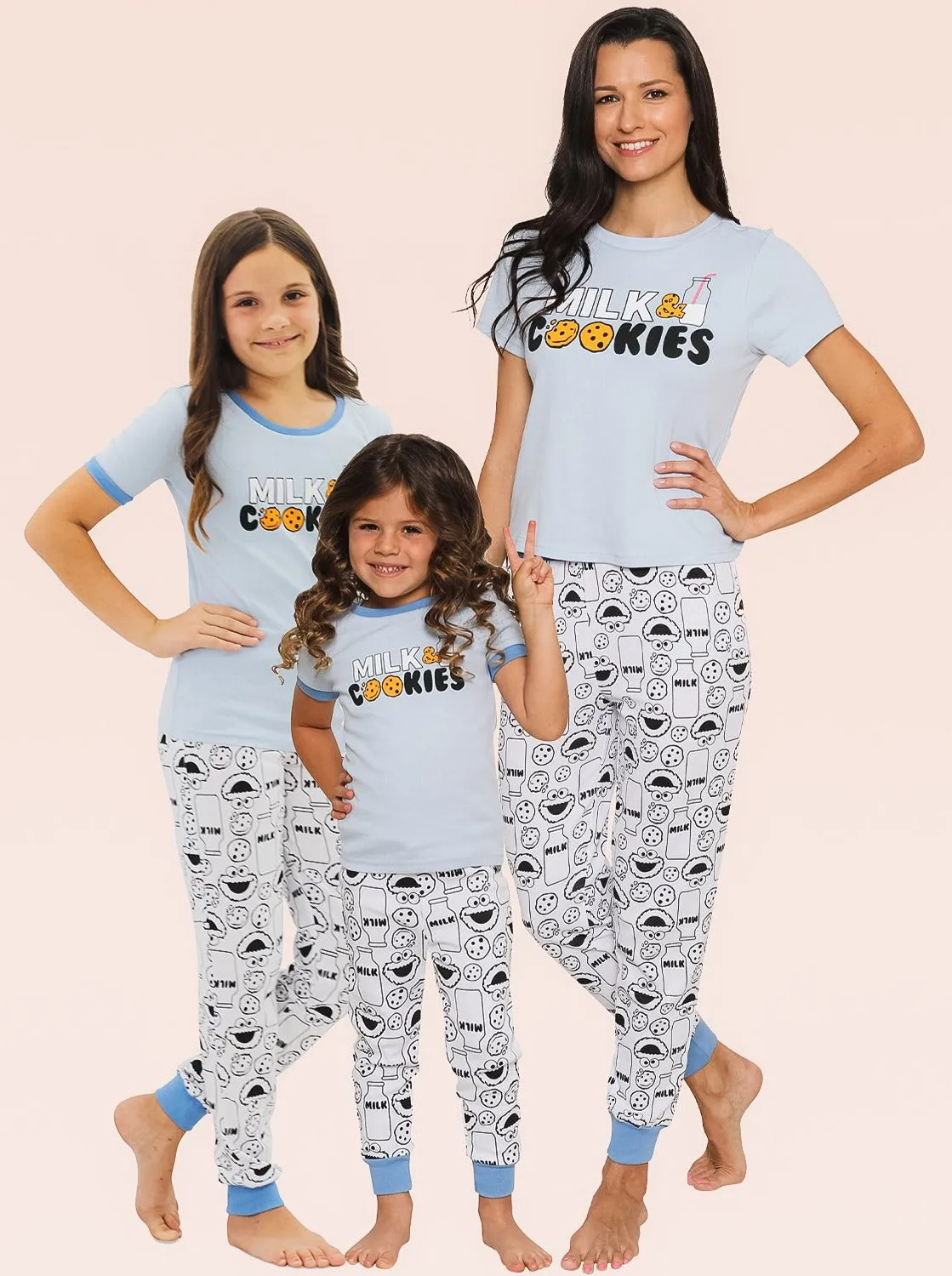 Mommy and Me Sesame Street Cookie Monster Pajama Set