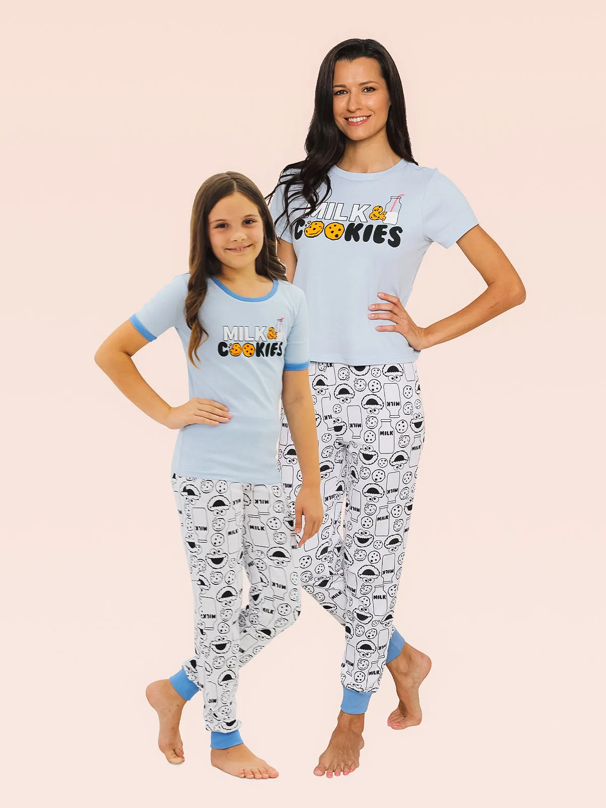 Mommy and Me Sesame Street Cookie Monster Pajama Set