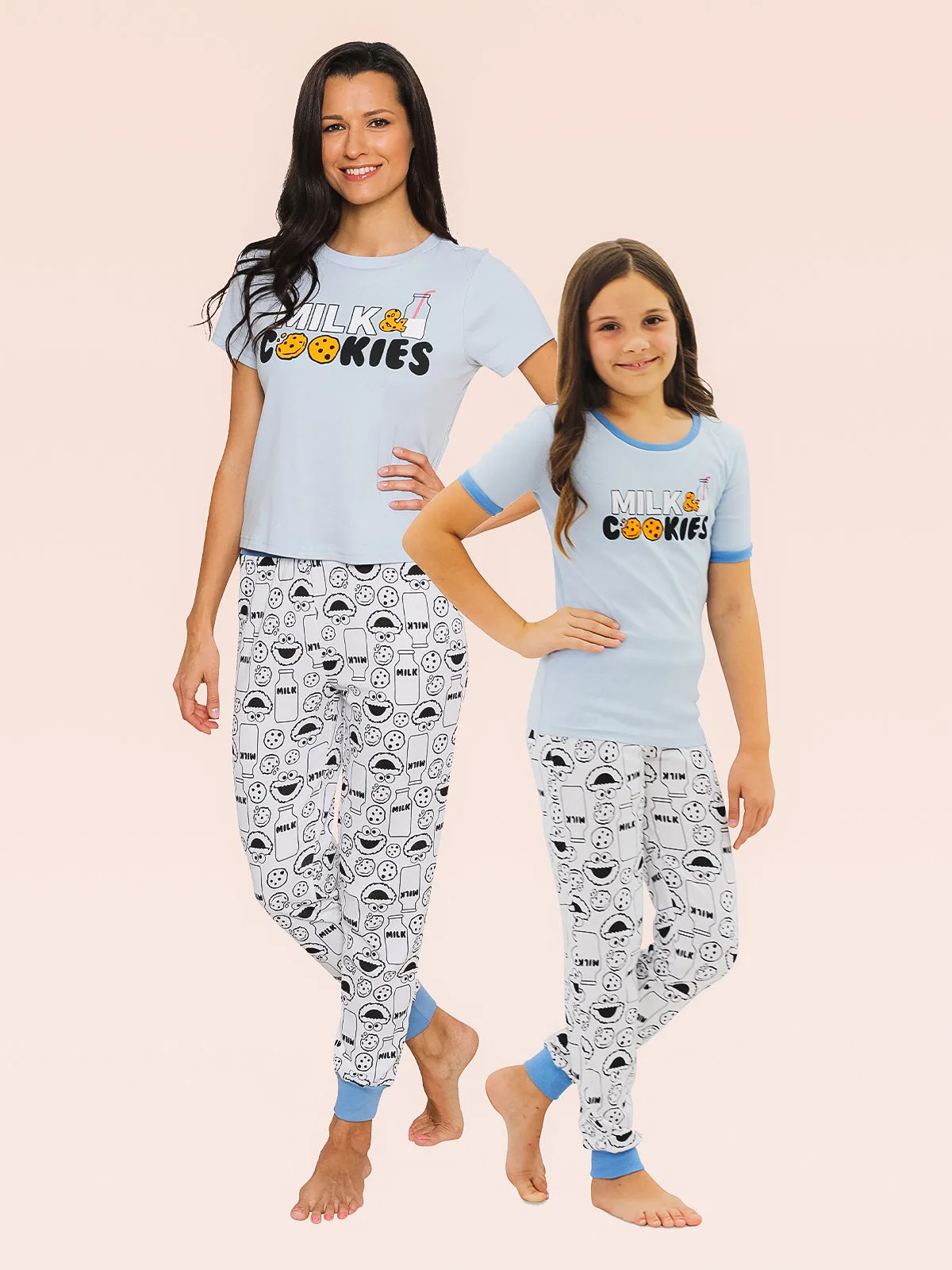 Mommy and Me Sesame Street Cookie Monster Pajama Set