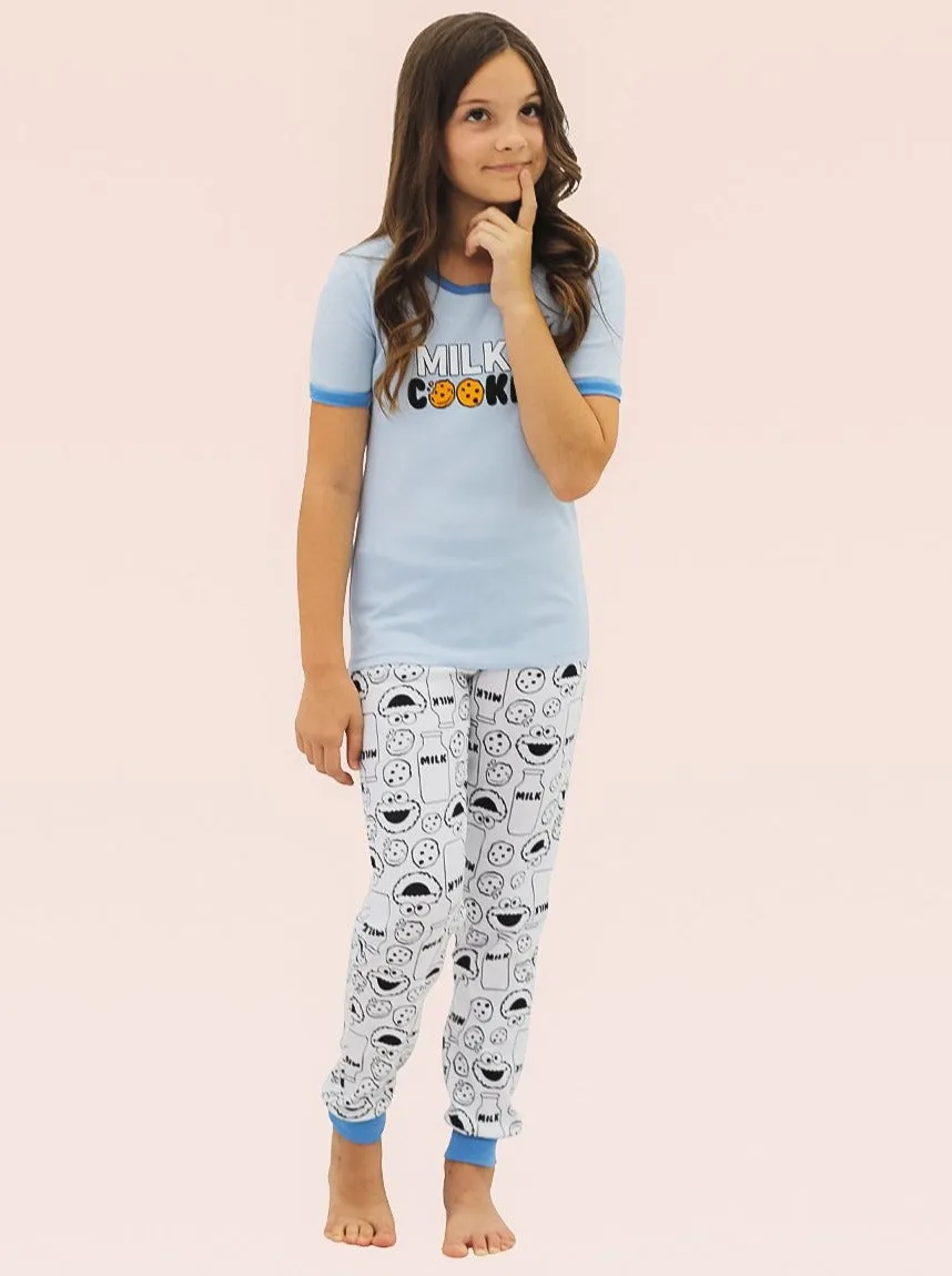 Mommy and Me Sesame Street Cookie Monster Pajama Set