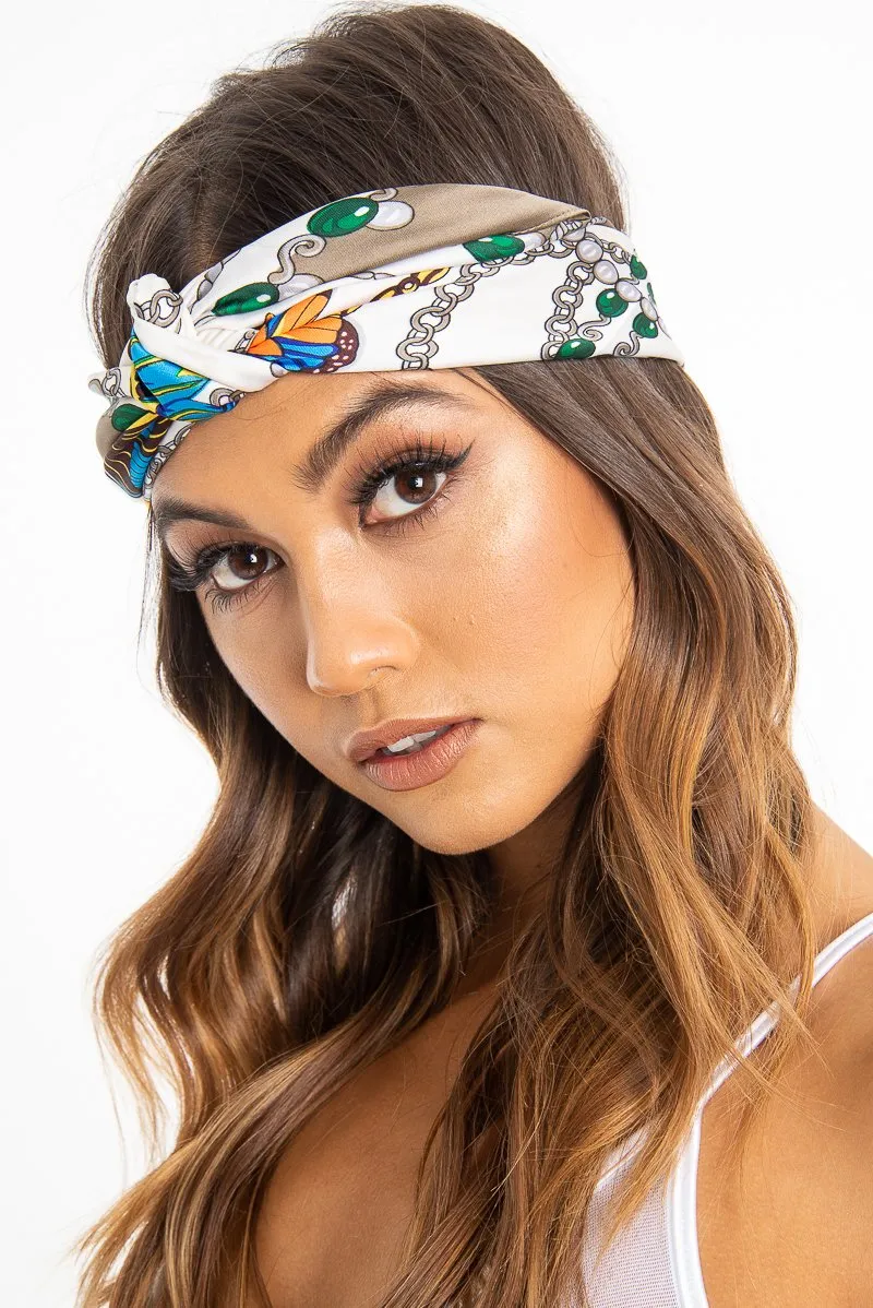 Multi Butterfly Patterned Head Scarf - Albie