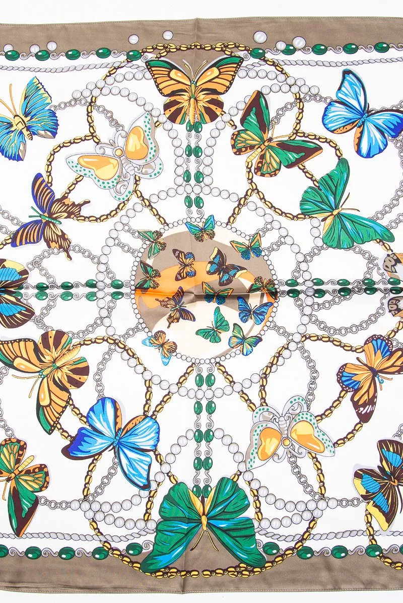 Multi Butterfly Patterned Head Scarf - Albie