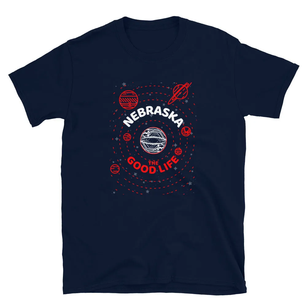 Nebraska the Good Life Space T-Shirt