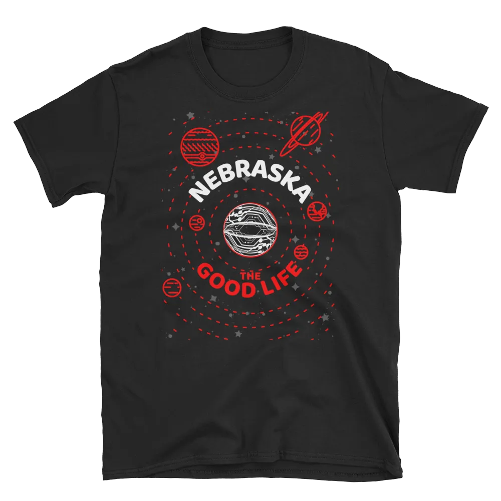 Nebraska the Good Life Space T-Shirt