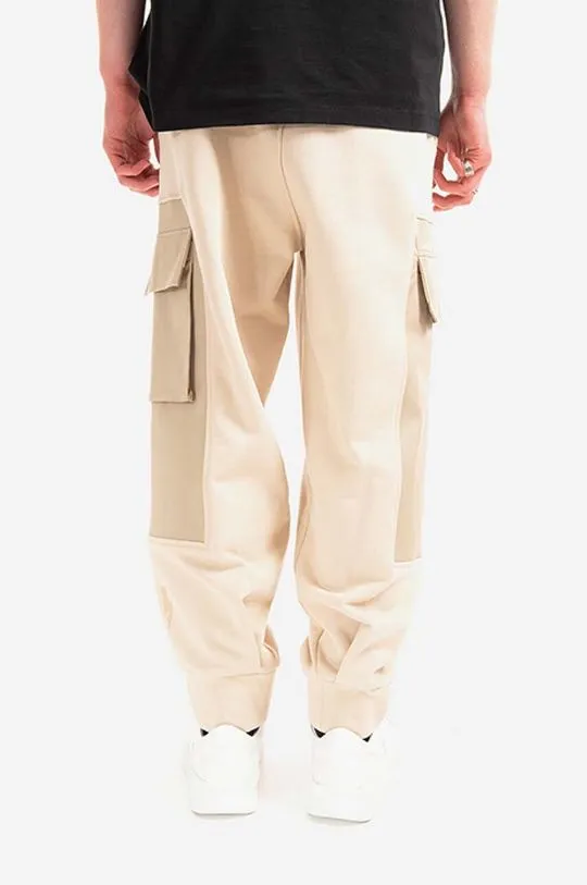 Neil Barett cotton joggers Workwear Loose Sweatpnts beige color