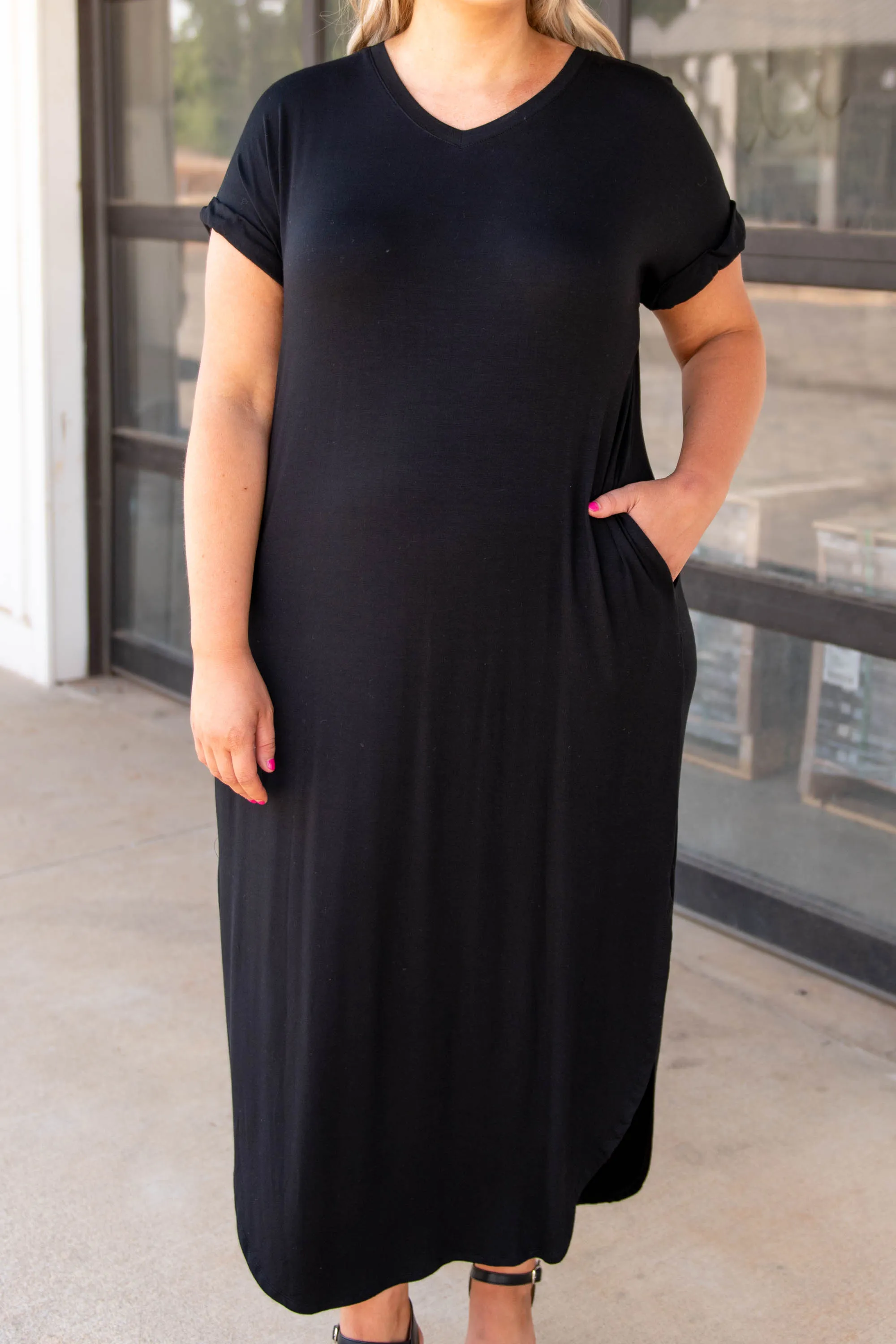 Never A Doubt Maxi Dress, Black