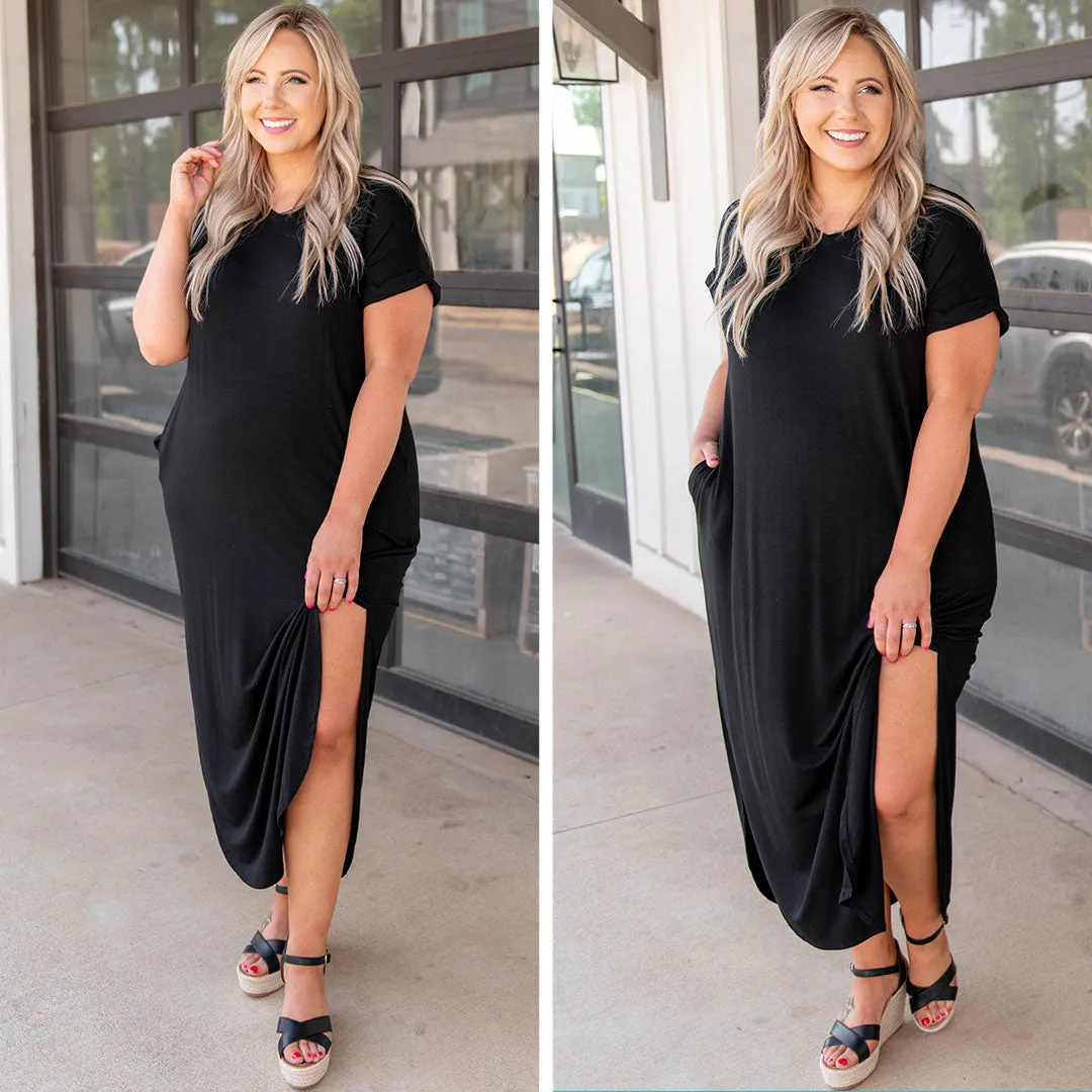 Never A Doubt Maxi Dress, Black