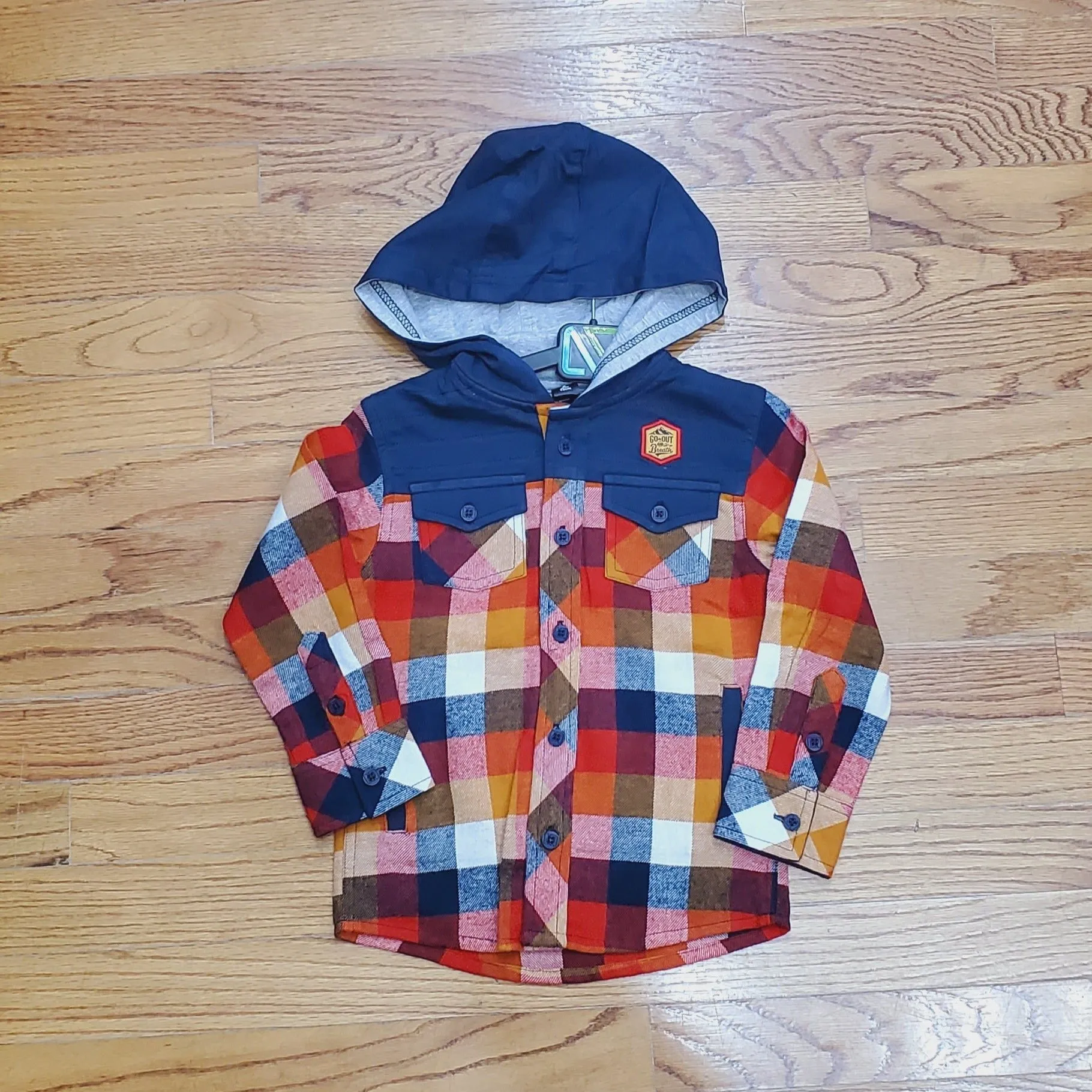 Noruk Rust Mustard Plaid Hoodie