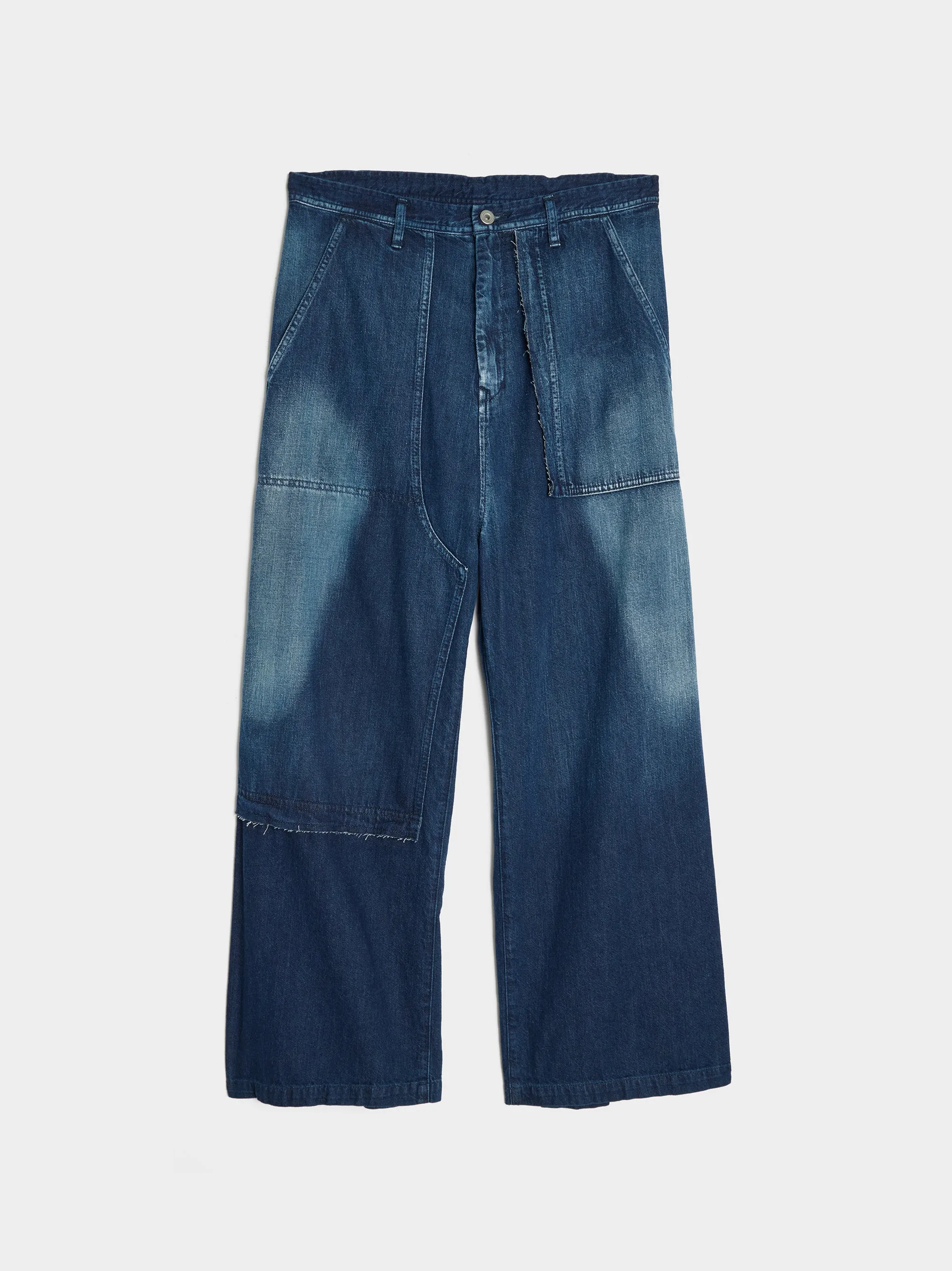 O-Long Straight Pants, Indigo