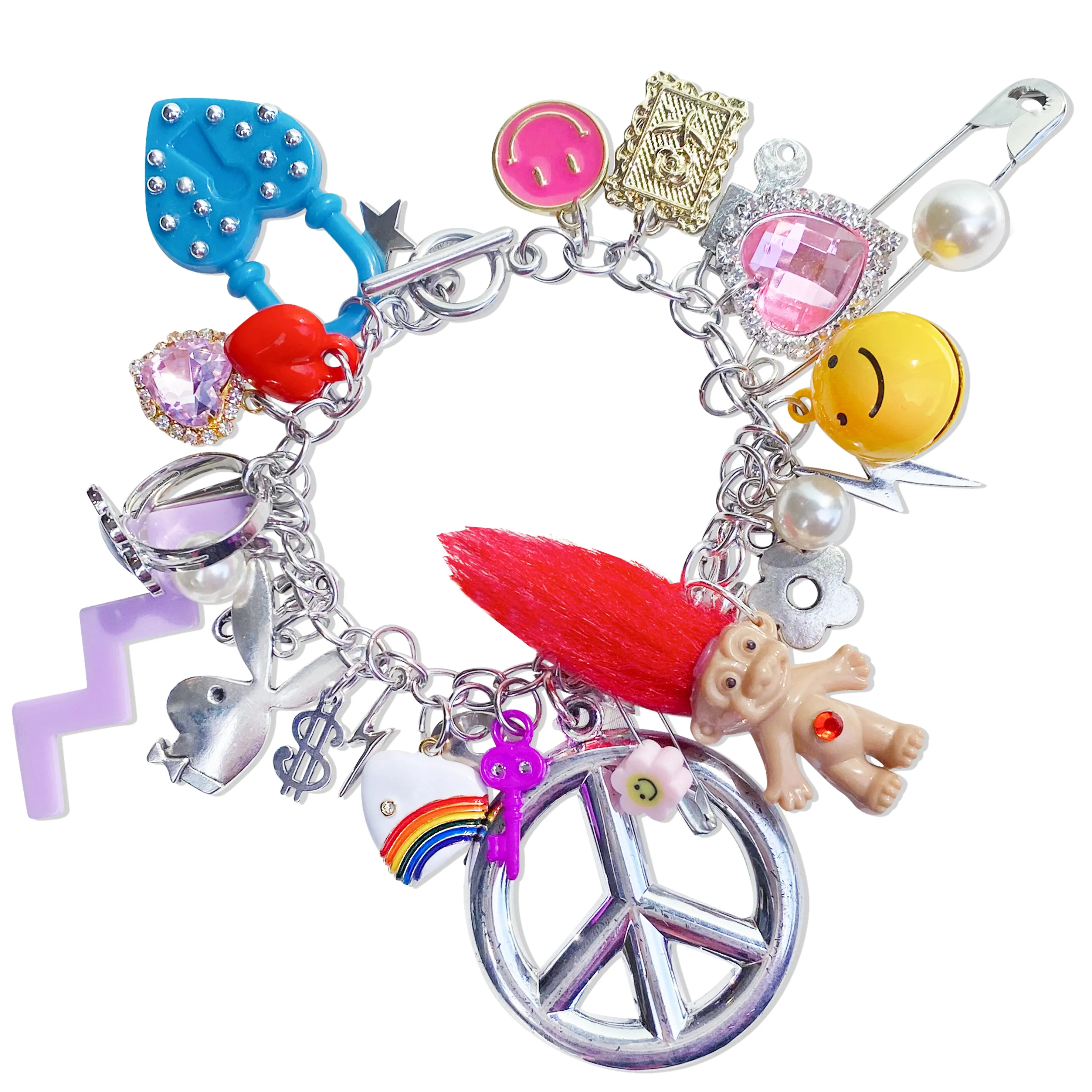 Peace Out Charm Bracelet