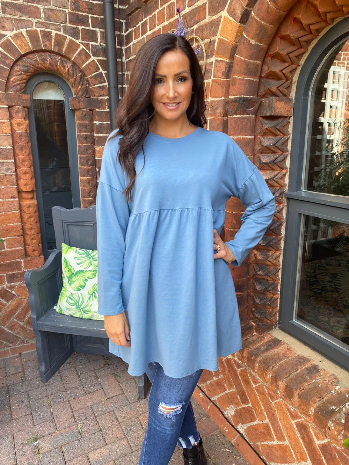 Peplum Sweat Top Johana