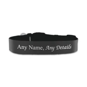 Personalised Small Dog Collar with Black Background