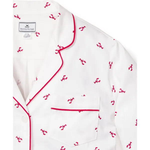 Petite Plume Women's Pajama Set, Brixham Lobsters