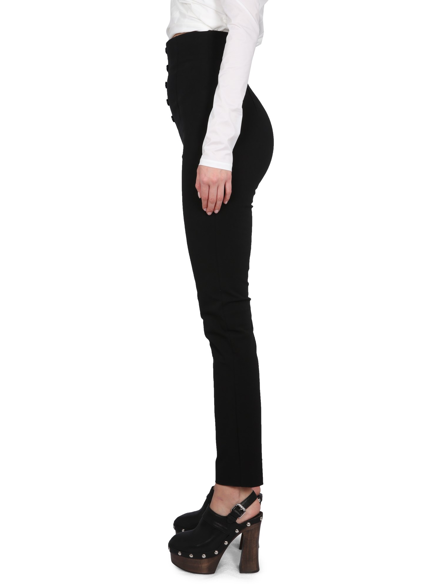 PHILOSOPHY DI LORENZO SERAFINI    HIGH WAIST STRETCH COTTON PANTS