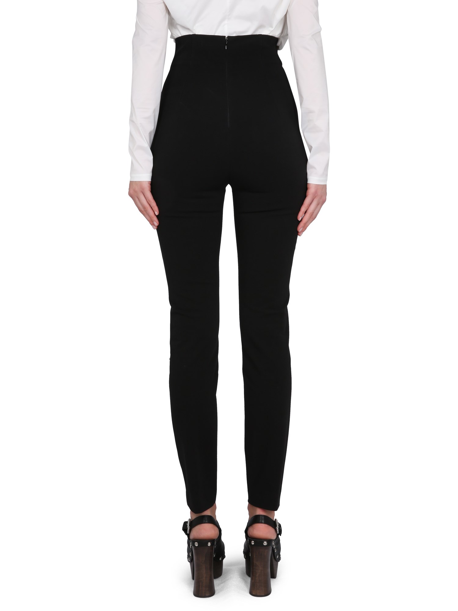 PHILOSOPHY DI LORENZO SERAFINI    HIGH WAIST STRETCH COTTON PANTS