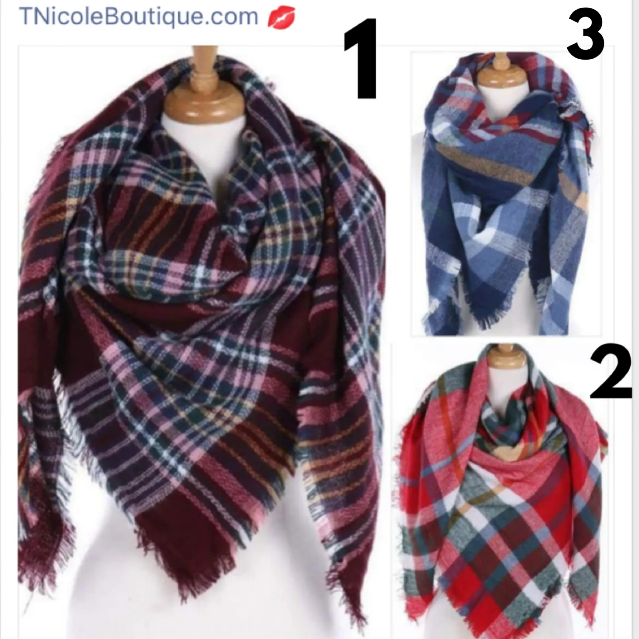 Plaid Blanket Scarf