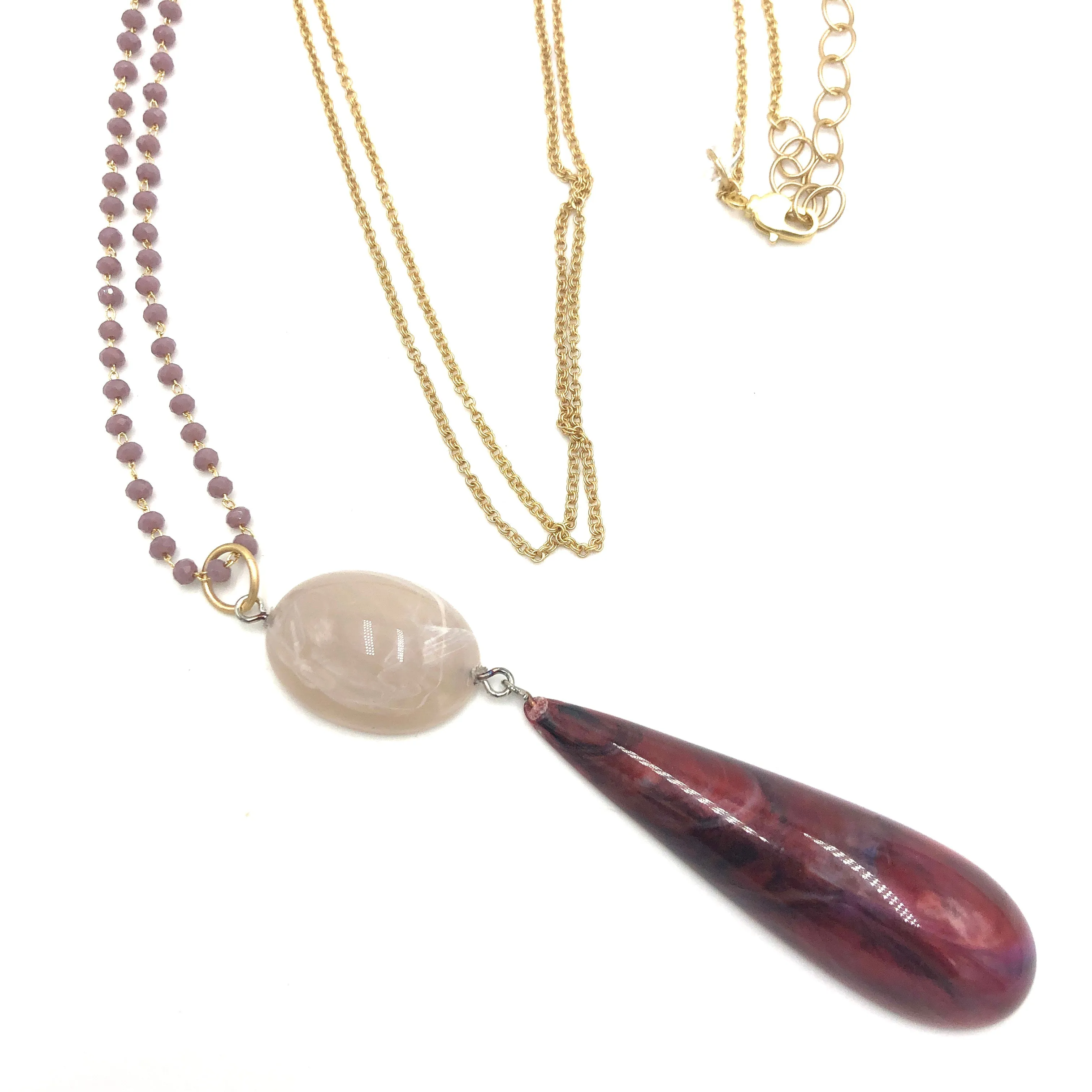 Plum Ruby Romance Necklace