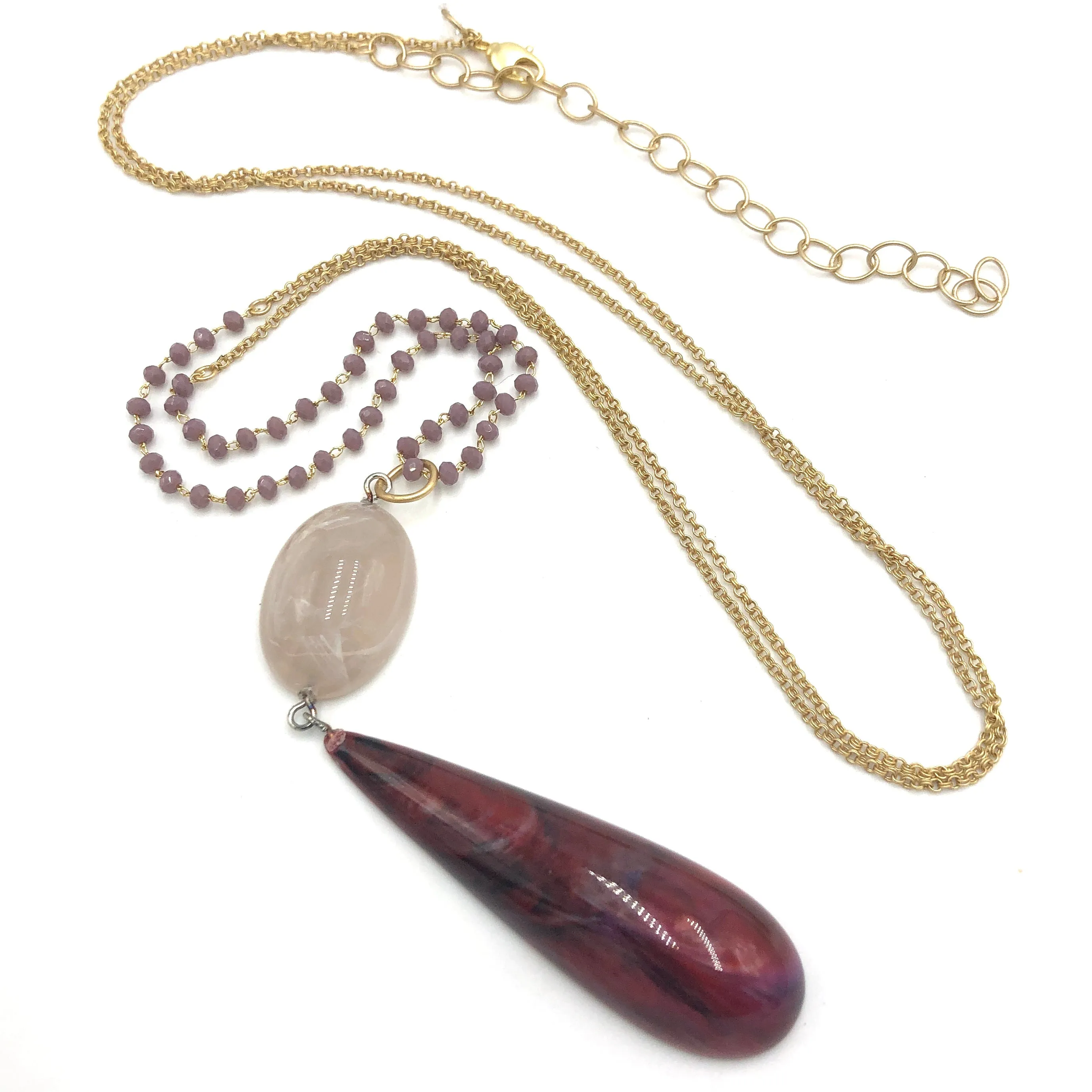 Plum Ruby Romance Necklace