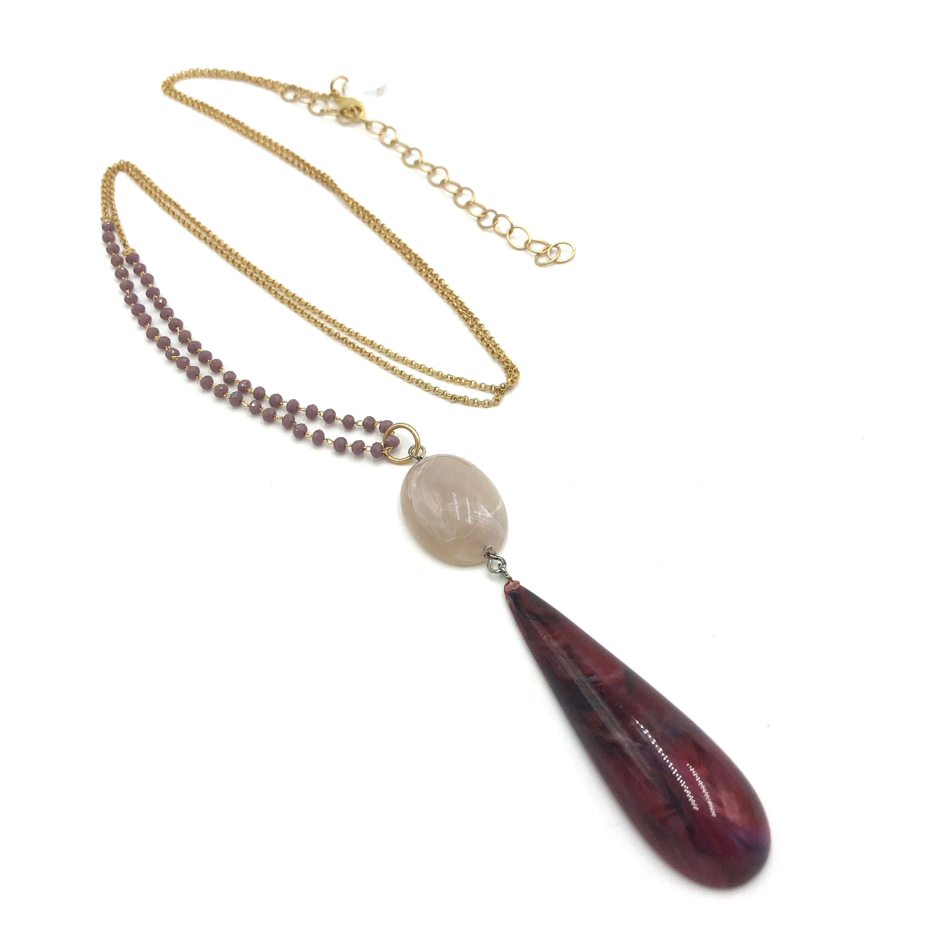 Plum Ruby Romance Necklace