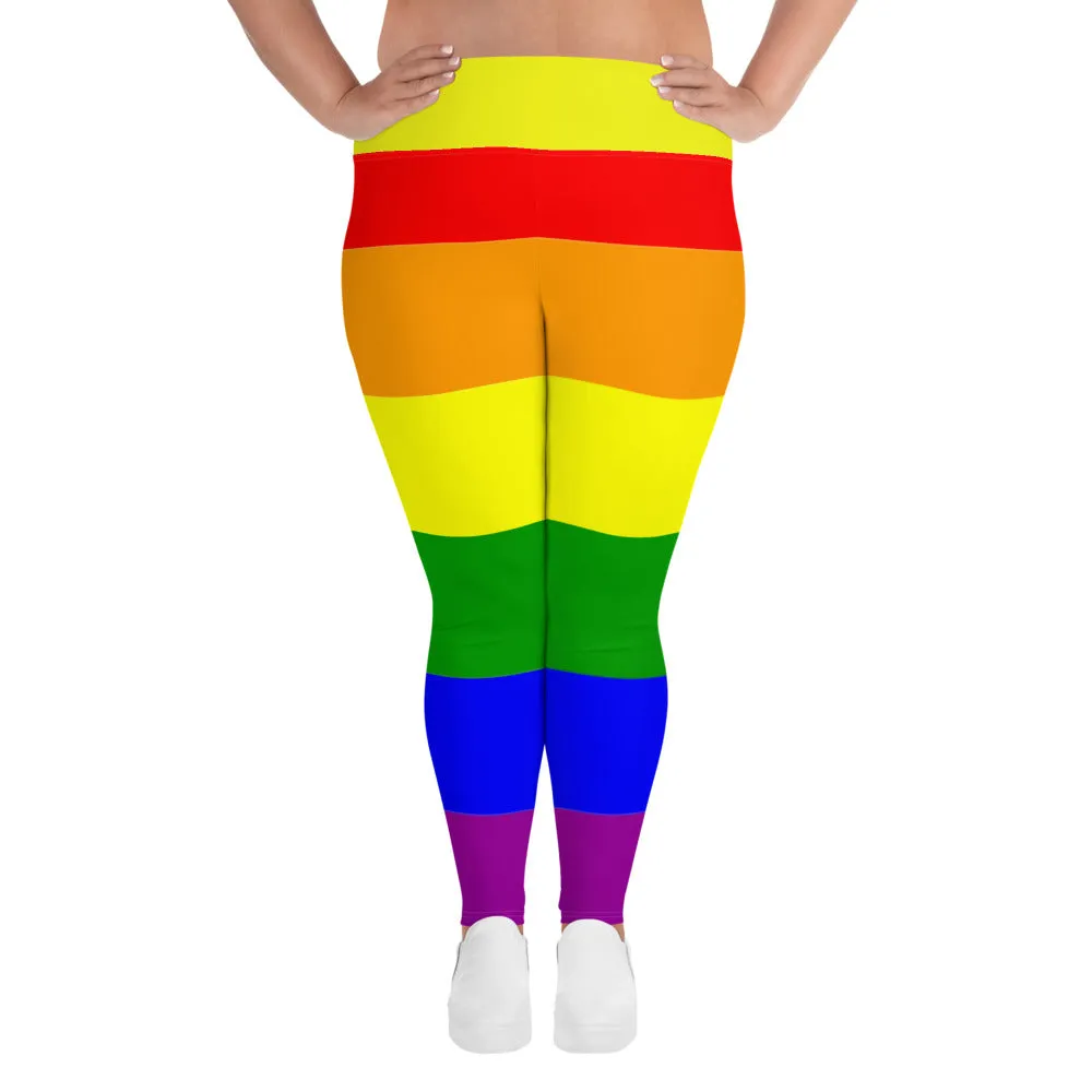 Plus Size Leggings Rainbow