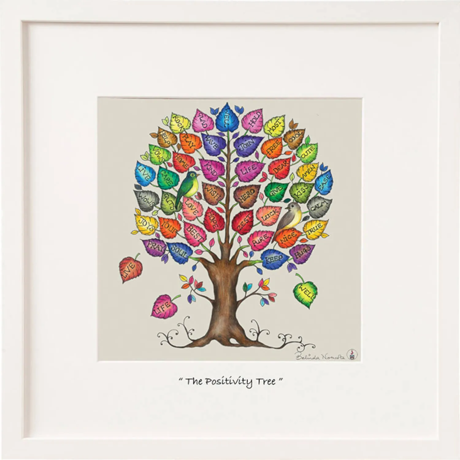 Positivity Tree Framed Print